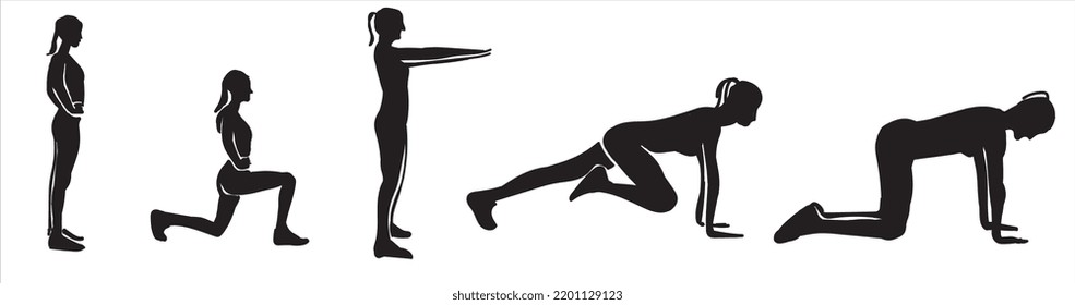 Exercise silhouette drawings to get your body in shape