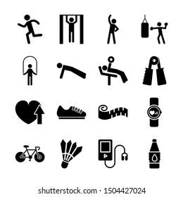 exercise solid icon vector design