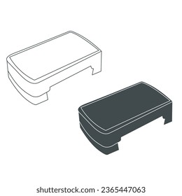 Exercise Step Platform icon stock illustration