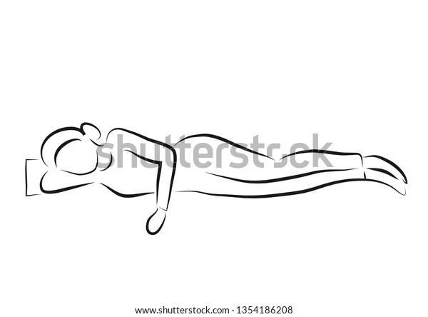 Exercise Strengthen Pelvic Floor Muscles Lying Stock Vector