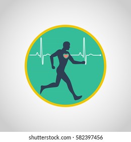 Exercise Stress Test Vector Logo Icon Design