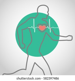 Exercise Stress Test Vector Logo Icon Design