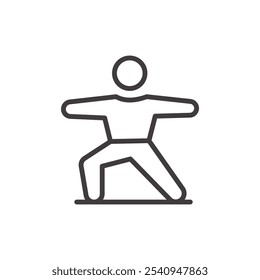 Exercise stroke icon in black