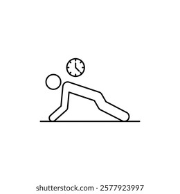 exercise time icon Flat illustration sign