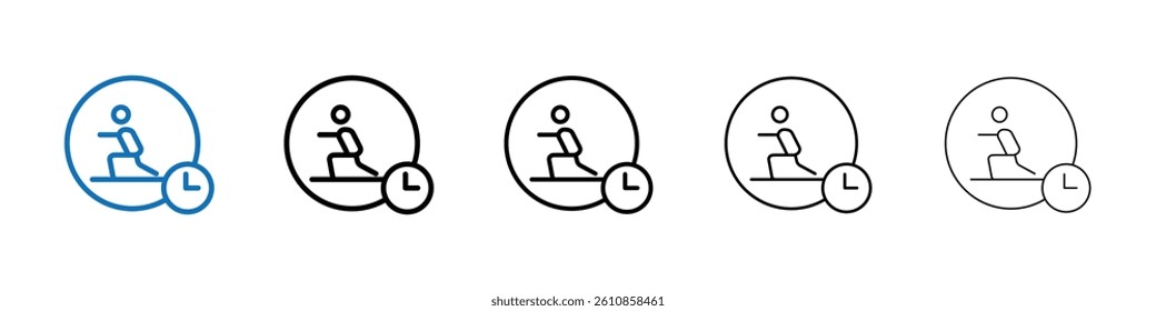 exercise time icon Outline vector logo for web ui
