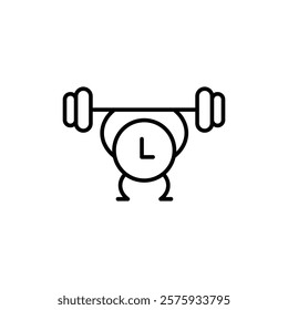 exercise time icon simple vector symbol