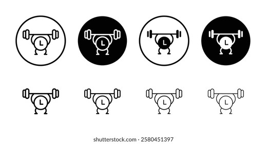 exercise time icon Vector logo outline