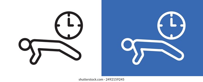 exercise time logo sign set vector outline