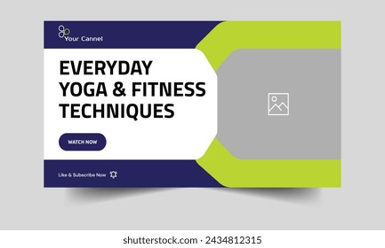 Exercise tips and tactics using vector illustrations in a video instruction Workout plan methodologies, completely editable vector eps 10 file format, and thumbnail banner design