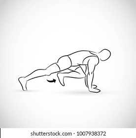 Exercise type - endurance vector illustration