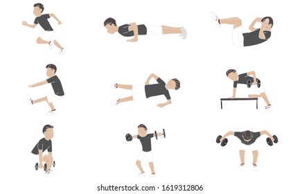 Exercise: Various types of muscle training
