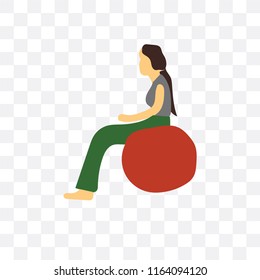 Exercise vector icon isolated on transparent background, Exercise logo concept