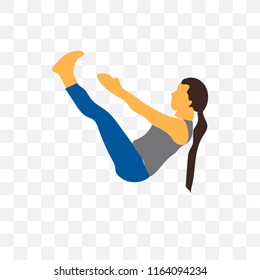 Exercise vector icon isolated on transparent background, Exercise logo concept