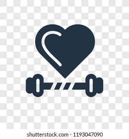 Exercise vector icon isolated on transparent background, Exercise transparency logo concept
