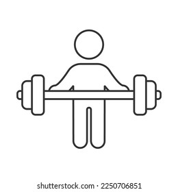 Icono de vector de ejercicio. Firma de línea para concepto móvil y diseño web. Símbolo, ilustración del logotipo. Gráficos vectoriales