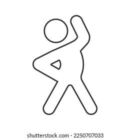 Exercise vector icon. Line sign for mobile concept and web design. Symbol, logo illustration. Vector graphics