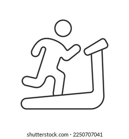 Exercise vector icon. Line sign for mobile concept and web design. Symbol, logo illustration. Vector graphics