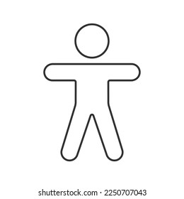 Exercise vector icon. Line sign for mobile concept and web design. Symbol, logo illustration. Vector graphics