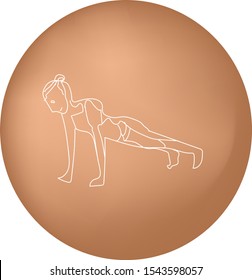 Exercise vector icon on a faded backdrop