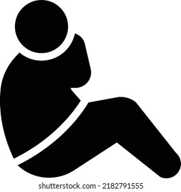 ilustración del vector de ejercicio en un fondo transparente. Símbolos de calidad superior. Iconos vectoriales de glifos para diseño de conceptos y gráficos. 
