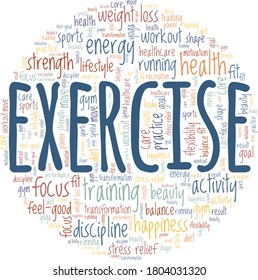 Exercise Vector Illustration Word Cloud Isolated Stock Vector (Royalty ...