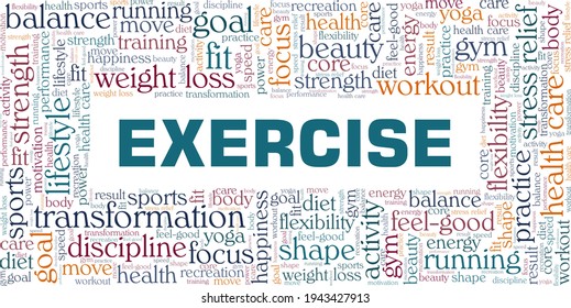 Exercise Vector Illustration Word Cloud Isolated Stock Vector (Royalty ...