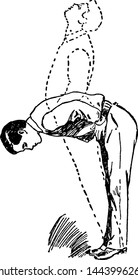 Exercise vintage engraved illustration drawing