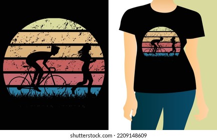 Exercise vintage T-shirt Design. This design worth watching. You can change any color in this design. The design is keeping up with the times. Thanks