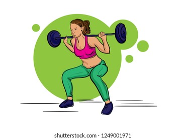 exercise women illustration vector