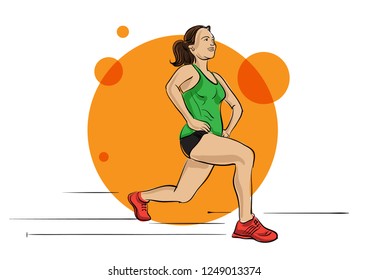 exercise women illustration vector