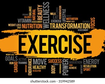 Fitness Word Cloud Sport Health Concept Stock Vector (Royalty Free ...