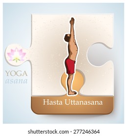 Exercise of yoga practice, yoga postures or yoga positions: Asana - Hasta Uttanasana