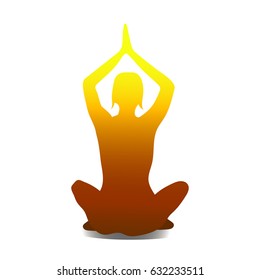 Exercise in yoga vector illustration EPS10