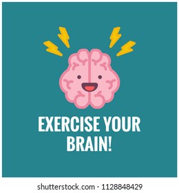 Use Poster Design Brain Cartoon Vector Stock Vector (Royalty Free ...