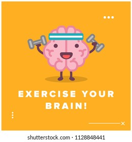 Train Your Brain Poster Design Brain Stock Vector (Royalty Free) 1128665753