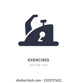 exercises icon on white background. Simple element illustration from Transport concept. exercises sign icon symbol design.