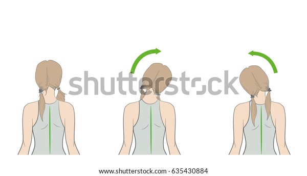 Exercises Neck Head Vector Illustration Stock Vector (royalty Free 