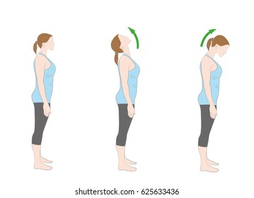 Exercises Neck Medical Advice Vector Illustration Stock Vector (Royalty ...