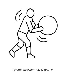 exercises for prevention scoliosis line icon vector. exercises for prevention scoliosis sign. isolated contour symbol black illustration