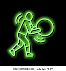 exercises for prevention scoliosis neon light sign vector. exercises for prevention scoliosis illustration