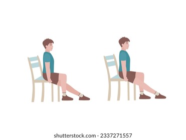 Exercises that can be done at-home using a sturdy chair. Extend one leg far out in front of the body and point the toes forward. The extended leg’s foot should be diagonal to the hips. with Heel Slid