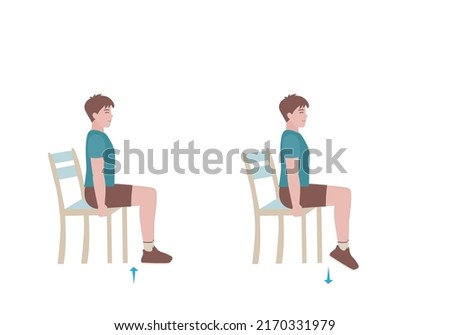 Exercises that can be done at-home using a sturdy chair.
Keep both legs at a 90-degree angle. Extend the heels of pushing the toes on the ground and lifting the heels of pushing. 