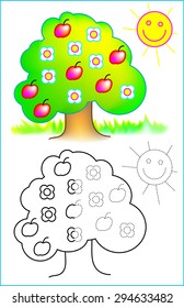 Exercises for young children. Developing skills for writing and drawing. Vector image.