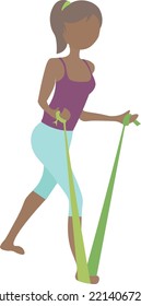 Exercising with Bands, Band yoga, Physical Therapy, Band exercise figures