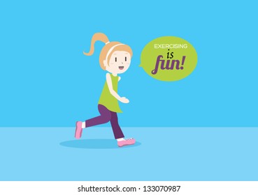 Exercising is fun!