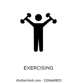 Exercising icon. Exercising symbol design from Activity and Hobbies collection. Simple element vector illustration on white background.