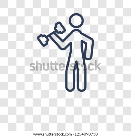 Exercising icon. Trendy Exercising logo concept on transparent background from Activity and Hobbies collection