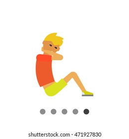 Exercising man icon