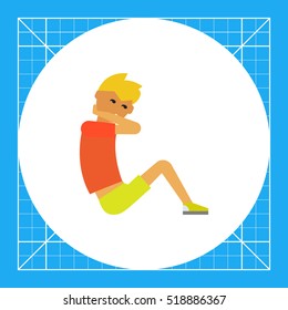 Exercising man icon