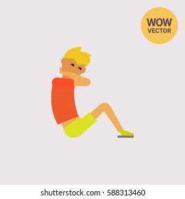 Exercising man icon